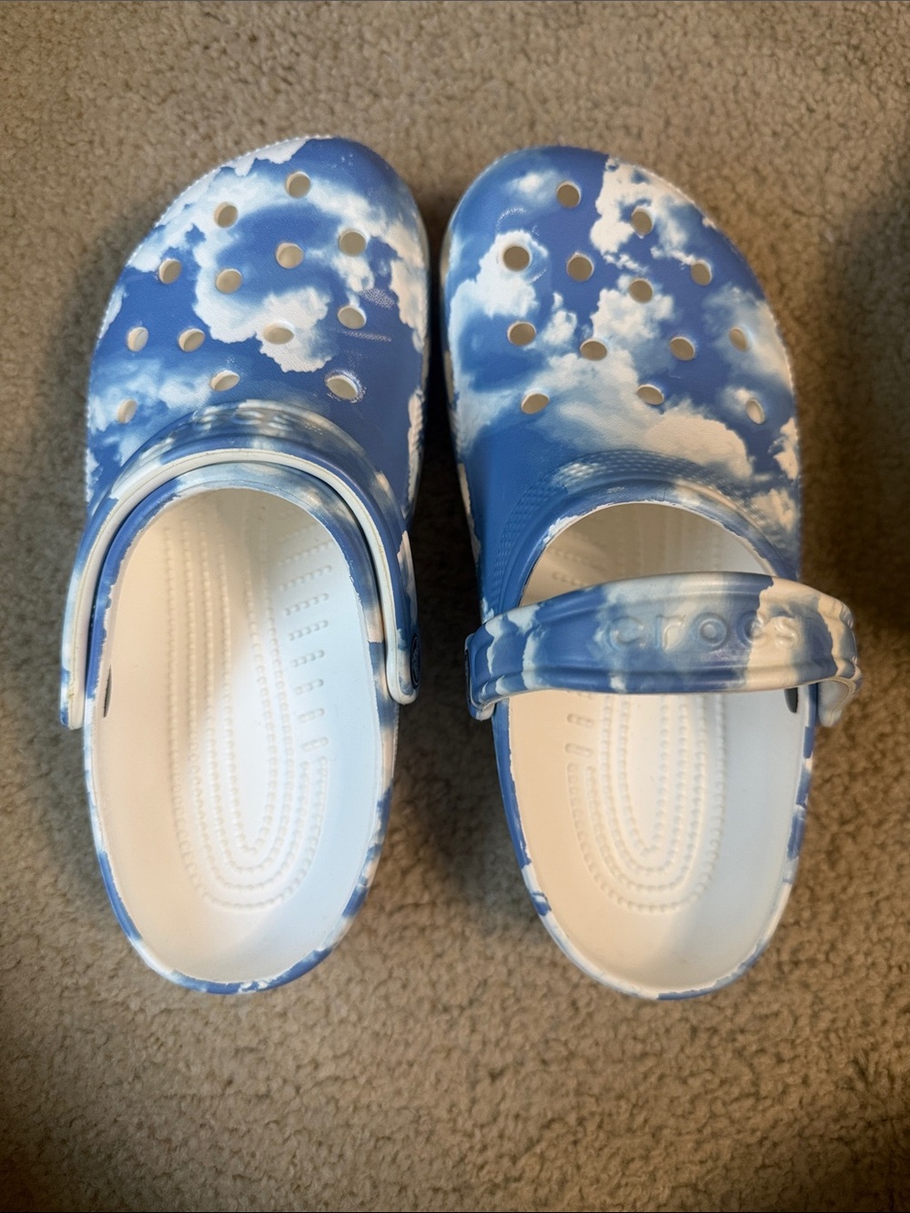 CROCS Cloud Print Classic Clog - Blue White